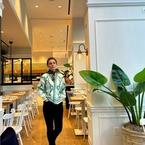 High Contrast Knit Cardigan, V-Neck Button Up Cardigan Sweater, Casual